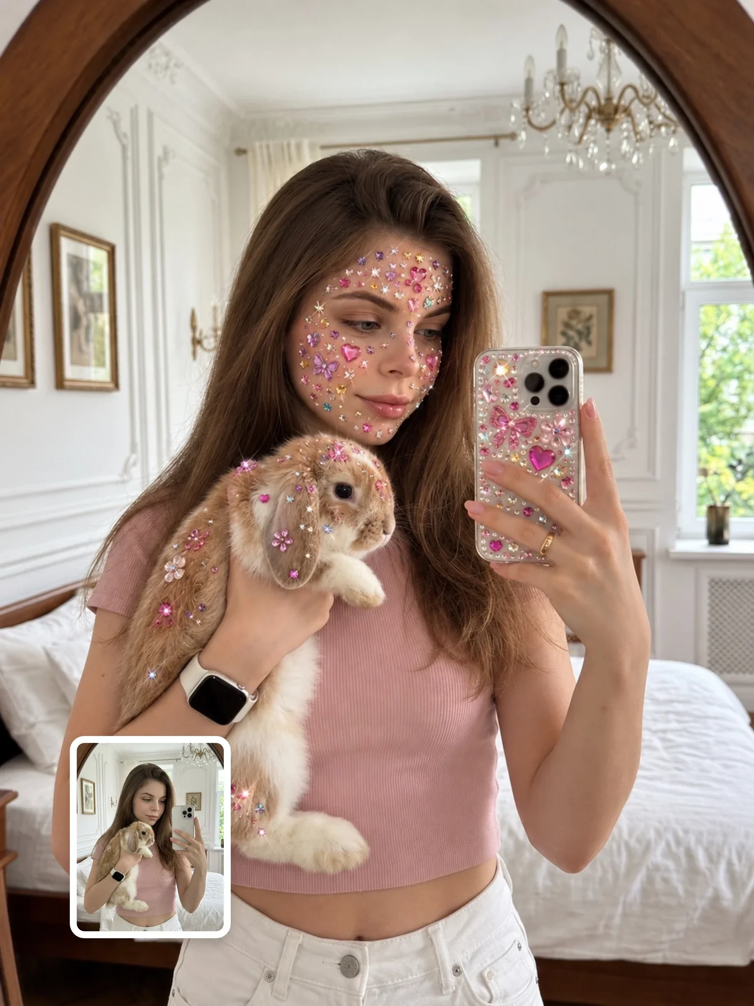 Gemstone Sticker Face Art Prompt, ChatGPT prompt result