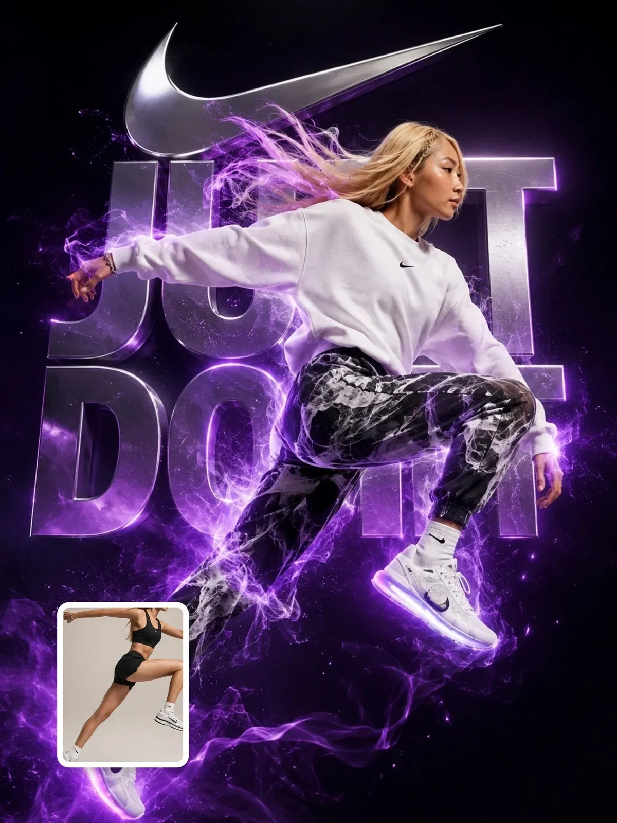 Cinematic sports fashion campaign, ChatGPT prompt result