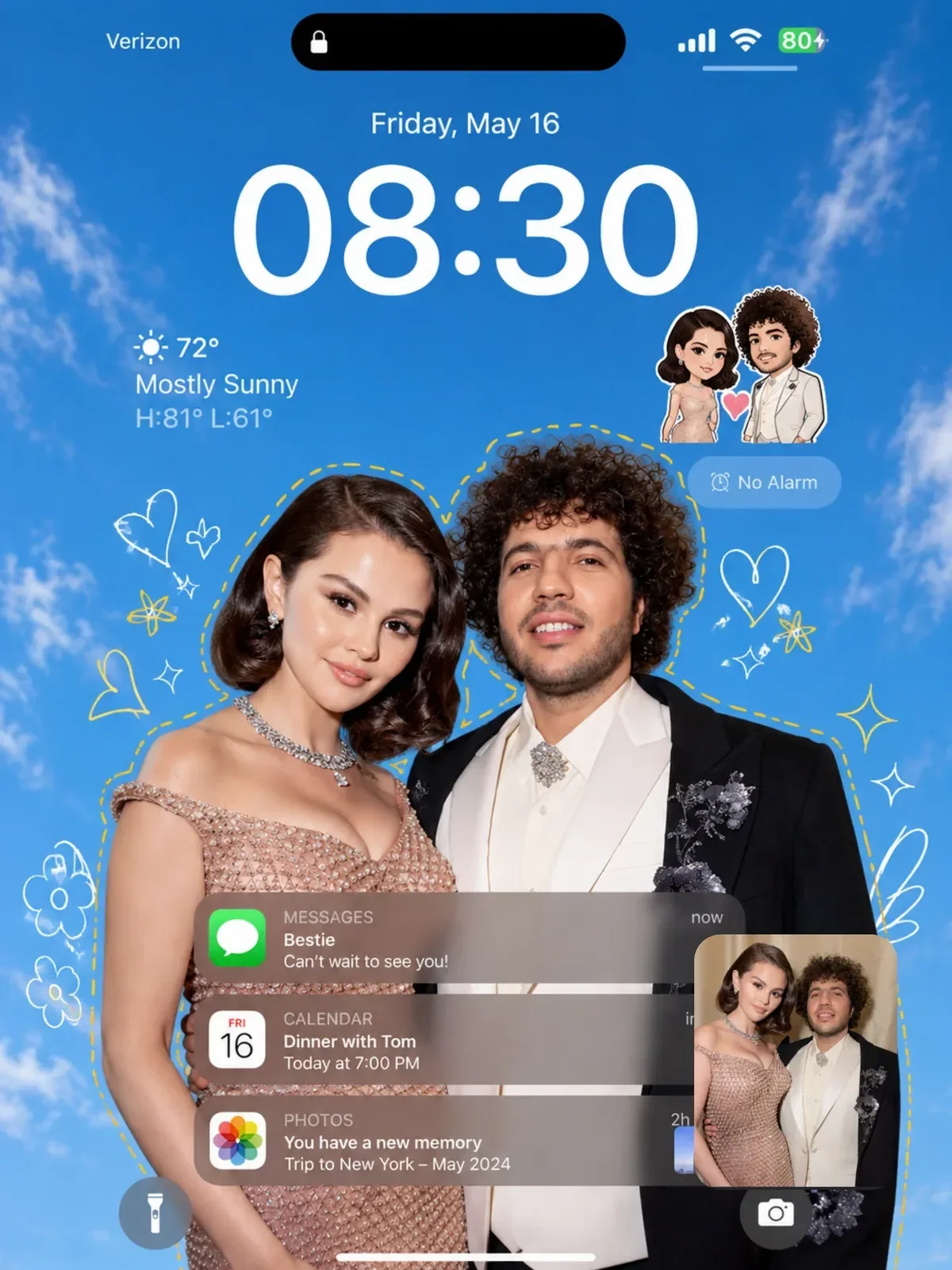 Couple street-style iPhone lock screen, resultado de prompt en ChatGPT