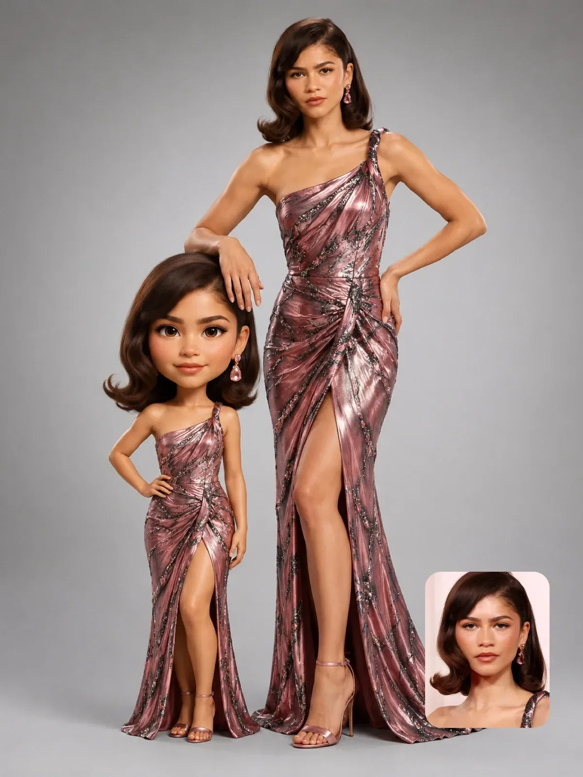 You and your big-head 3D character twin, ChatGPT prompt result
